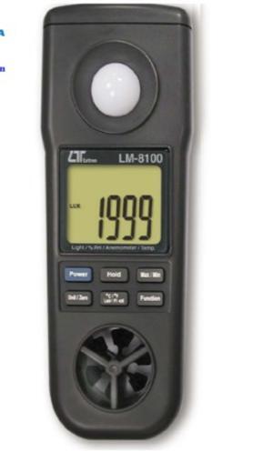 Máy đo tốc độ/lưu lượng gió Lutron LM-8100