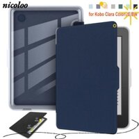 Máy đọc sách điện tử NICOLOO, Auto Sleep / Wake Acrylic N367 Folio Cover, Vỏ bảo vệ siêu mỏng chống sốc 6 inch cho KOBO Clara Color / BW / 2E
