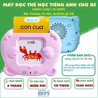 MÁY ĐỌC THẺ ANH - VIỆT FLASHCARD, 112 THẺ 224 TỪ KHOÁ VÀ 12 CHỦ ĐỀ, KHÔNG CÓ SÓNG ĐIỆN TỪ, AN TOÀN CHO BÉ