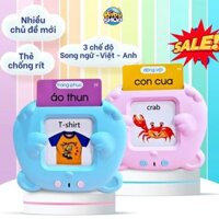 Máy Đọc Thẻ Song Ngữ BIBY Flashcard 5 in1 kèm nhạc Anh Việt, song ngữ cho bé tự động thẻ từ vựng