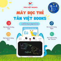 Máy Đọc Thẻ Tân Việt Book 3 Trong 1 - Song Ngữ Anh-Việt - Màu Xanh - TV