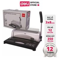 Máy Đóng Gáy Xoắn Lò Xo Deli Chính Hãng Cao Cấp - Chuyên dùng Cho Tài Liệu, Sách, Lịch - Bảo hành 12 tháng