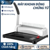 Máy đóng gáy xoắn lò xo Đục lỗ giấy 12 tờ Màu Bạc Văn phòng Máy đóng gáy giấy A4