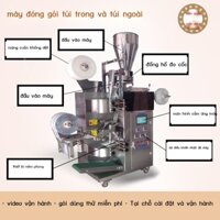 Máy đóng gói túi trà hình tam giác hoàn toàn tự động nhãn treo có trong và ngoài