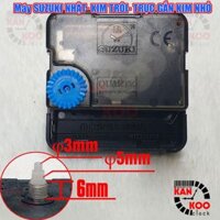 Máy đồng hồ treo tường KIM TRÔI XỊN SUZUKI bánh xe XANH  (loại trục nhỏ gắn cho loại trục kim 3mm/5mm)