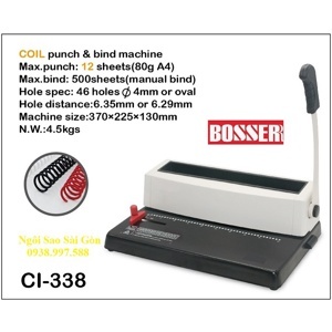 Máy đóng sách lò xo xoắn ốc Bosser CI338 (CI-338)