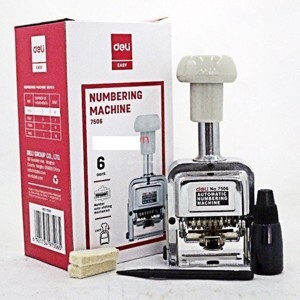Máy đóng số nhảy tự động 7 số Deli 7507