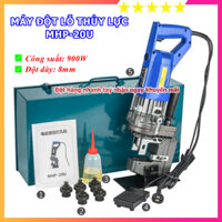 Máy đột lỗ thủy lực  Đài Loan chạy điện cầm tay MHP-20 - Đột bản thép, sắt dày 6 li - BH 12 tháng