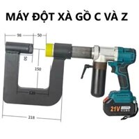 Máy đột xà gồ C và Z  đột dày đến 2mm chân pin phổ thông Makita kèm 6 lưởi 10-22mm