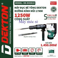 Máy Đục Bê Tông Dekton DK-DH0810 - Công Suất 1250W - Tặng Kèm 2 Mũi Đục - Hộp Kim Loại Đựng Máy