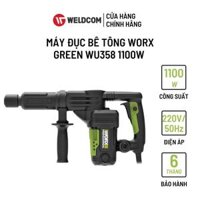 Máy Đục Bê Tông WORX GREEN WU358 Có Tay Cầm Chắc Chắn Chống Rung WORX GREEN 1100W