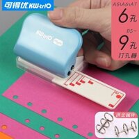 Máy đục lỗ 3 lỗ Kedeyou Máy đóng gáy sổ rời 9 lỗ b5 giấy di động sáng tạo bảng ngang 6 lỗ a5a6 lõi trang rời bên trong máy đục lỗ sáu lỗ Bộ kẹp lưu trữ bài thi học sinh