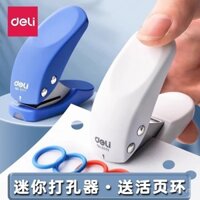 Máy đục lỗ đơn Deli mini thủ công, lỗ tròn nhỏ, đồ thủ công DIY, văn phòng phẩm, máy đục lỗ lớn A4, máy đục lỗ giấy rời, đóng sách thủ công, đa chức năng, sử dụng văn phòng cho sinh viên.