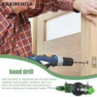 Máy đục lỗ quay tay URKIBESOTA, Máy khoan cầm tay tích hợp 3 trong 1, Máy khoan quay tay không dây nhỏ bền đa chức năng