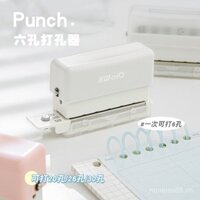 Máy đục lỗ sáu lỗ lớp hai ba năm, bìa rời, máy đục lỗ đa năng, máy đóng bìa giấy A4, máy chuẩn bị thi