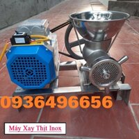 Máy đùn thịt,Máy xay xương,xay xôi làm bánh dày chất liệu inox cối 22 Inox 100% lắp mô tơ 3kw dây đồng