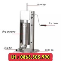 Máy đùn xúc xích 5L, máy nhồi xúc xích, lạp xưởng,tặng zoăng thay thế.