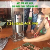 Máy đùn xúc xích, máy nhồi lạp xưởng, xúc xích 3L quay tay, 5 cỡ ống đùn