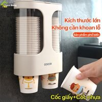 Máy đựng cốc tự động KWAI hộp đựng lấy cốc giấy, ly nhựa tự động đơn giản tiện lợi 2 ngăn