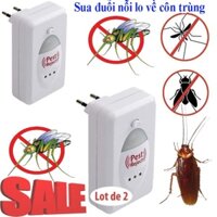 Máy Đuổi Muỗi Ruồi Chuột Gián Bằng Sóng Siêu Âm- Thiết Bị Đuổi Các Loại Côn Trùng
