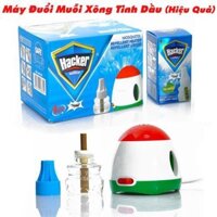 MÁY ĐUỔI MUỖI XÔNG TINH DẦU HACKER GỬI KÈM LỌ TINH DẦU TỰ NHIÊN  45 ML AN TOÀN SỬ DỤNG