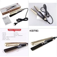 Máy duỗi tạo kiểu tóc Kemei KM 327 chỉnh nhiệt độ thông minh chuyên dùng duỗi ép thẳng uốn cúp đuôi -Hàng mới