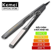 Máy duỗi tóc Kemei KM-2518 điều chỉnh 5 mức nhiệt sử dụng được cho mọi loại tóc - Hàng chính hãng