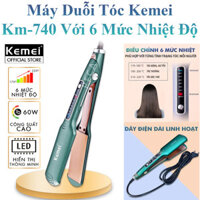 Máy Duỗi Tóc Kemei Km-740 Điều Chỉnh 6 Mức Nhiệt Độ 60W Màn Hình Led Cao Cấp