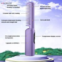 Máy duỗi tóc Mini có thể điều chỉnh Lược chải tóc thiết kế chống bỏng di động