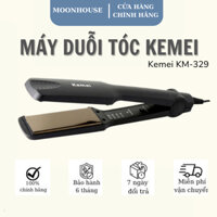 Máy duỗi tóc mini Kemei KM-329 máy kẹp tóc tạo kiểu tóc thẳng 2 trong 1 đa năng 4 mức nhiệt tạo kiểu tóc cho nữ tiện lợi