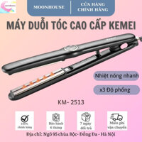 Máy duỗi tóc mini Kemei KM-2513 cao cấp máy kẹp tóc tạo kiểu tóc thẳng 2 trong 1 đa năng 4 mức nhiệt, máy tạo kiểu tóc