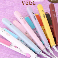 Máy duỗi tóc, mó duỗi tóc mini, nhỏ gọn, máy còn kèm theo hộp đựng, nhiều màu và nhiều họa tiết