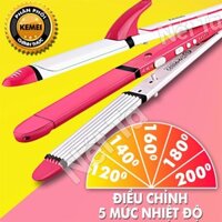 Máy duỗi tóc, uốn tóc, dập xù đa năng 3in1 5 mức điều chỉnh nhiệt KEMEI KM-3304 - Phân phối chính thức bảo hành Nét Ta