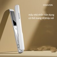 Máy Duỗi + Uốn Tóc 2in1, hãng Coavon thanh gốm bảo vệ tóc 3 mức nhiệt làm nóng 20s an toan tiện dụng