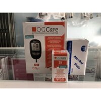 Máy Đường Huyết Og Care  TẶNG KÈM 25 Que + 50 kim + 100 miếng cồn sát trùng TẶNG KÈM 1 HỘP KHẨU TRANG Y TẾ 4 LỚP