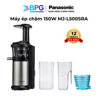 Máy ép chậm 150W Panasonic MJ-L500SRA nhỏ gọn, trục ép đáy thép không gỉ, ép kiệt bã, cối làm kem chuyên dụng