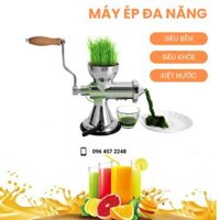 Máy ép chậm Cỏ lúa mì, Cần tây, Rau má, Củ quả bằng INOX 304 loại đế dính hít bàn mã IKB01