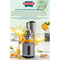 Máy ép chậm Sunhouse SHD5503 Công nghệ ép chậm thông minh, ép kiệt bã mọi loại rau củ quả.