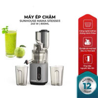 Máy Ép Chậm SUNHOUSE SHD5503 Công suất 240W Dung Tích 800mm Công nghệ lưới lọc PUREMAX Ép kiệt bã