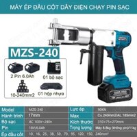 Máy ép đầu cốt dây điện từ 10-240mm2 kèm 2 pin sạc và có hộp nhựa (MZS-240)