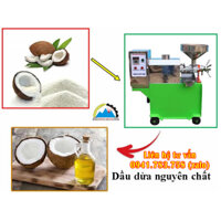 Máy ép dầu dừa, dầu đậu phộng, dầu thực vật - Kinh doanh dầu sạch nguyên chất