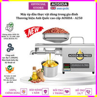 Máy ép dầu thực vật nóng và lạnh thương hiệu Anh Quốc AOSIDA A250 1200W - Năng suất 3-6kg/giờ (BH 1 NĂM)