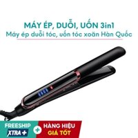 Máy Ép Duỗi Tóc Uốn Tóc Xoăn Hàn Quốc 3in1 Thanh Gốm Là Tóc Nhanh Giúp Kẹp Thẳng Tóc Tránh Hư Tổn