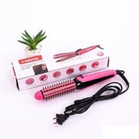 Máy ép duỗi uốn tóc mini cao cấp gợn sóng Nova 3 in 1 đa năng- Lược điện Nova thiết kế nhỏ gọn