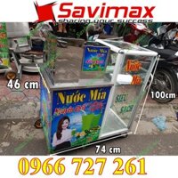 Máy ép nước mía môto 1.5kw có tủ kính di chuyển giá rẻ sập sàn