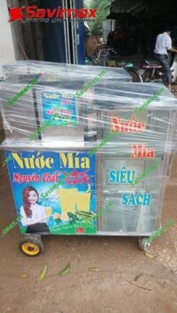 Máy ép nước mía xe đẩy có tủ kính Savimax BN02