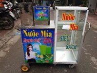 Máy ép nước mía xe đẩy có tủ kính Vinmax VM EP1500