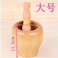 Máy ép tỏi thủ công cho sử dụng tại nhà, máy nghiền tỏi nước gừng, máy xay tiêu bằng gỗ tre, máy nghiền tỏi, lọ thuốc, xi lanh thuốc thảo dược ZQND