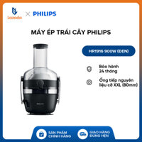 Máy ép trái cây Philips HR1863/20 (Đen) - Hàng phân phối chính hãng - Ca chứa nước ép lớn: 0.8L - Công nghệ Quick Clean cho phép vệ sinh máy nhanh chóng dễ dàng