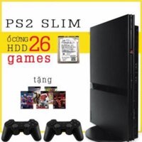 Máy game Ps2 ổ cứng 90 game ps2 và 40 game ps1, 2 tay cầm có dây, 1 save, bảo hành 2 tháng